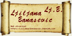 Ljiljana Banašević vizit kartica